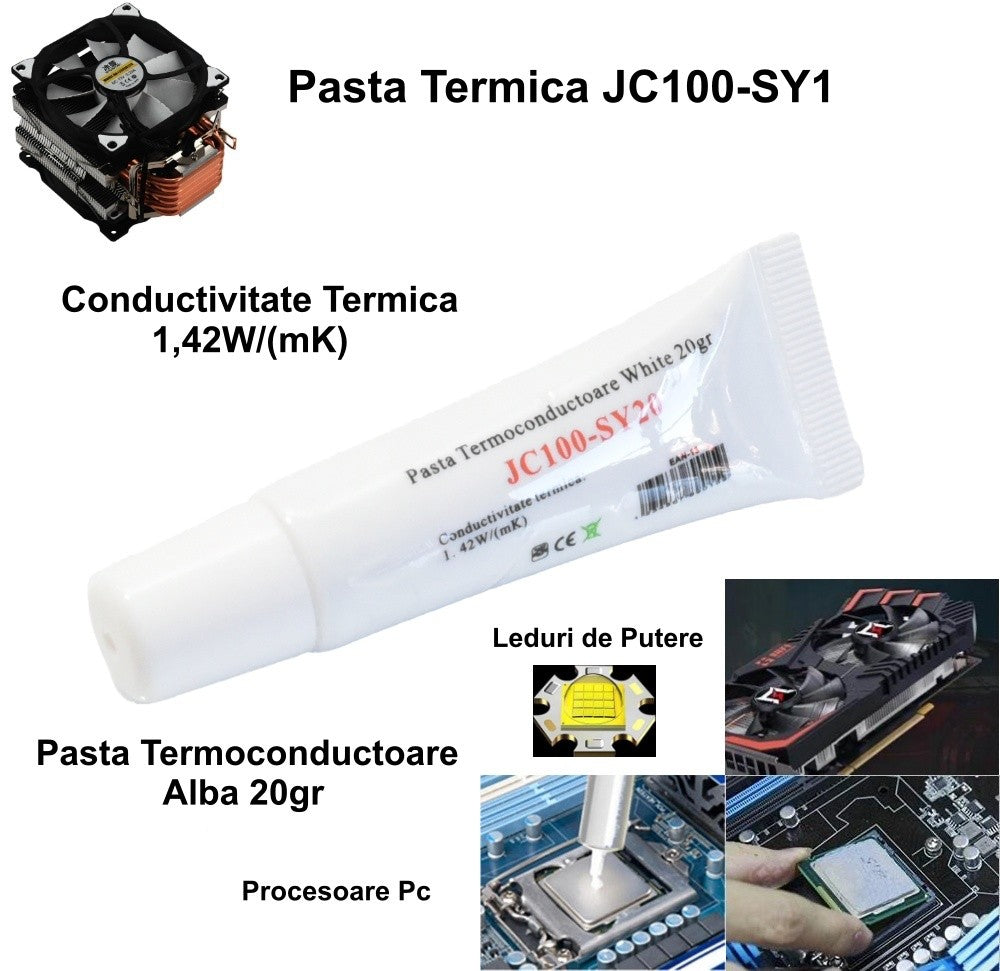 Pasta Termoconductoare JC100-SY20 / Alba 20gr - Frize