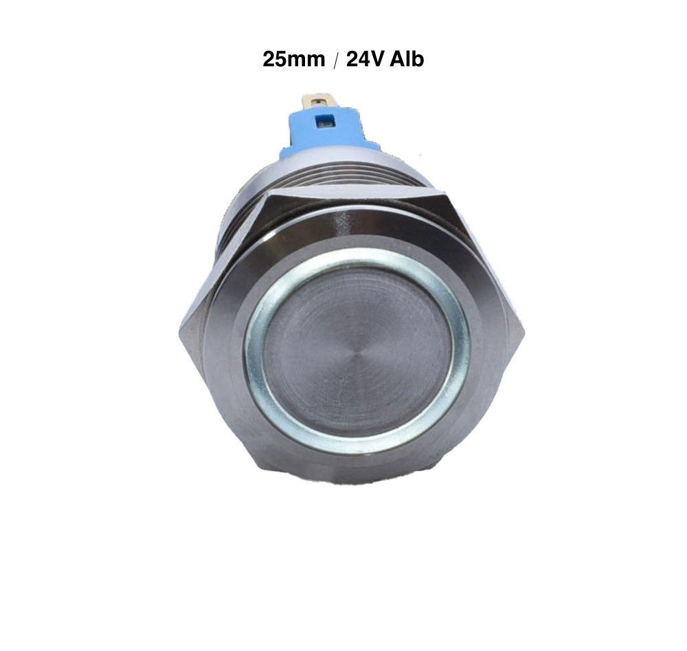 Push Buton 22mm/24V Led Alb - Frize
