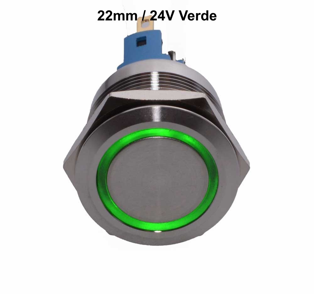Push Buton 22mm/24V Lumina Verde - Frize