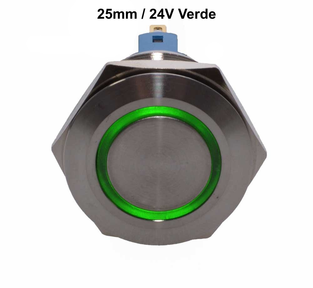 Push Buton 25mm/24V Led Verde - Frize
