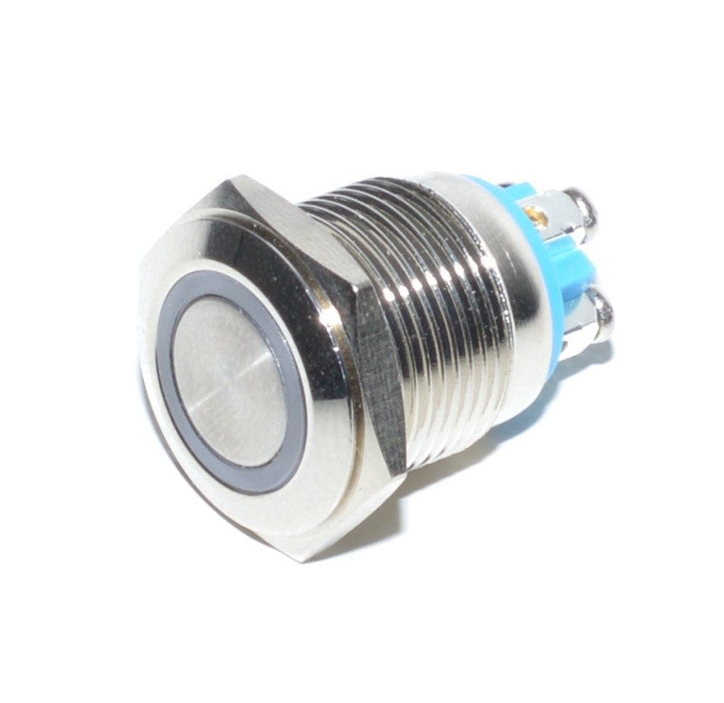 Push Metalic 16mm cu Led fara Retinere  12V - Frize