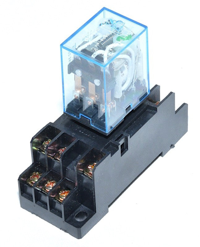 Releu 220V AC, Elecromagnetic 11 Pini cu Soclu - Frize