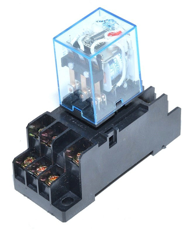 Releu 24V AC, Elecromagnetic 11 Pini cu Soclu - Frize