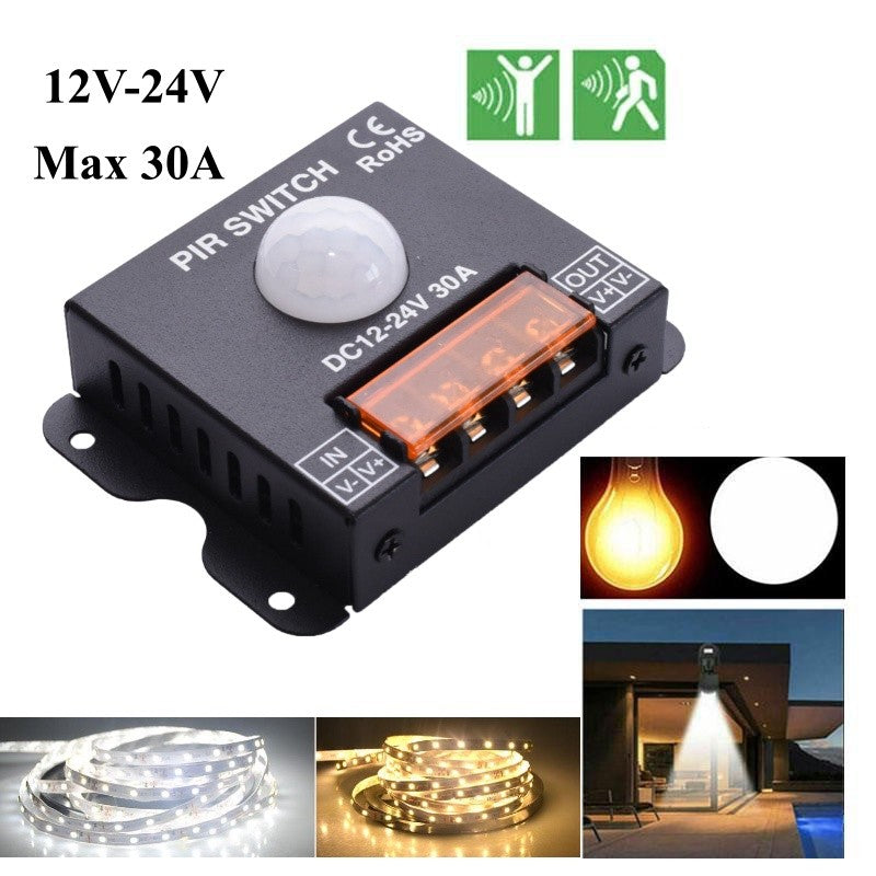 Senzor PIR-30 Comutator Miscare 12V-24V/30A - Frize