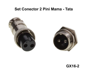 Set Conector Tip Aviator 2 Pini – Conectori Electrice pentru Aplicații Industriale și Reparații Electrice